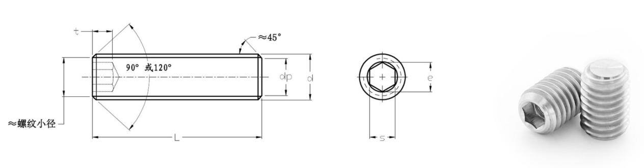 Hexagon Socket Set Screws with Flat Point Sekrup set soket segi enam dengan titik datar