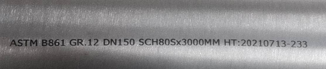 Titanium Alloy GR12 Pipa Seamless
