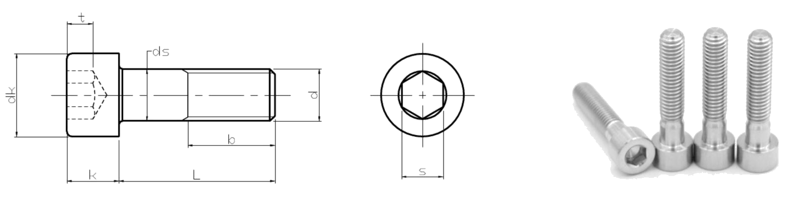 Sekrup Tutup Kepala Soket Hexagon